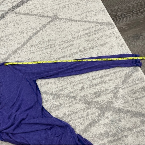 Athleta Purple Linen Silk Blend Tunic Long Sleeve Shirt - Picture 10 of 10